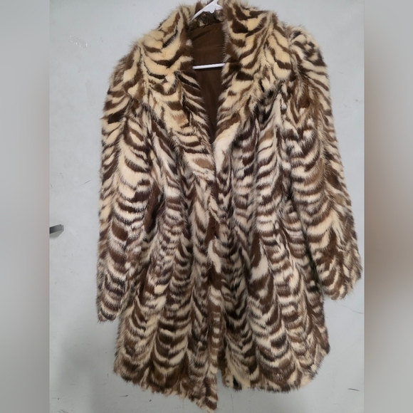 Jackets & Blazers - AUTHENTIC MINK FUR ~ MOTTLE VINTAGE FUR COAT SIZE: 2XL
